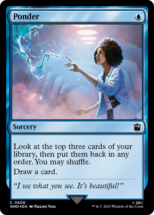 Ponder (Surge Foil) (WHO-808) - Doctor Who Foil