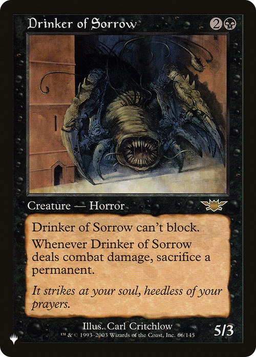 Drinker of Sorrow (LIST-66/145) - The List