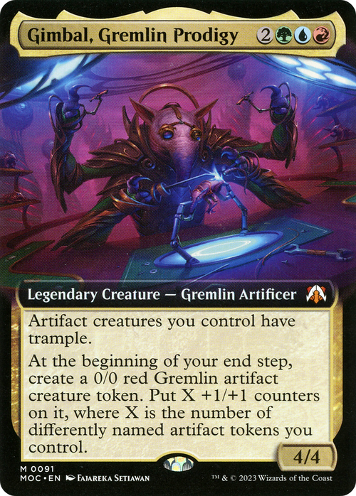 Gimbal, Gremlin Prodigy (Extended Art) (MOC-091) - March of the Machine Commander: (Extended Art)
