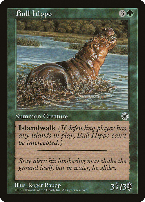 Bull Hippo (Flavor Text) (POR-) - Portal