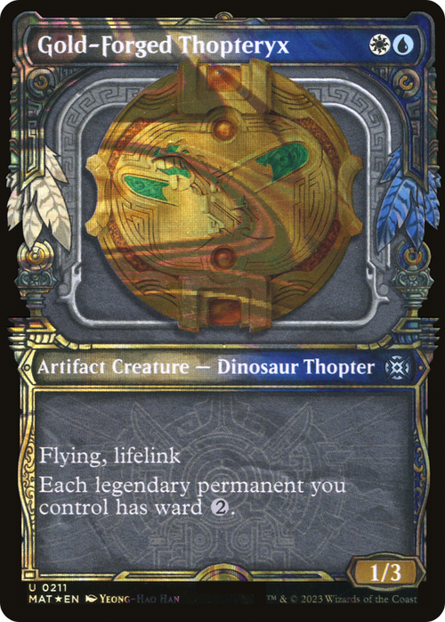 Gold-Forged Thopteryx (Halo Foil) (MAT-211) - March of the Machine: The Aftermath: (Showcase) Foil