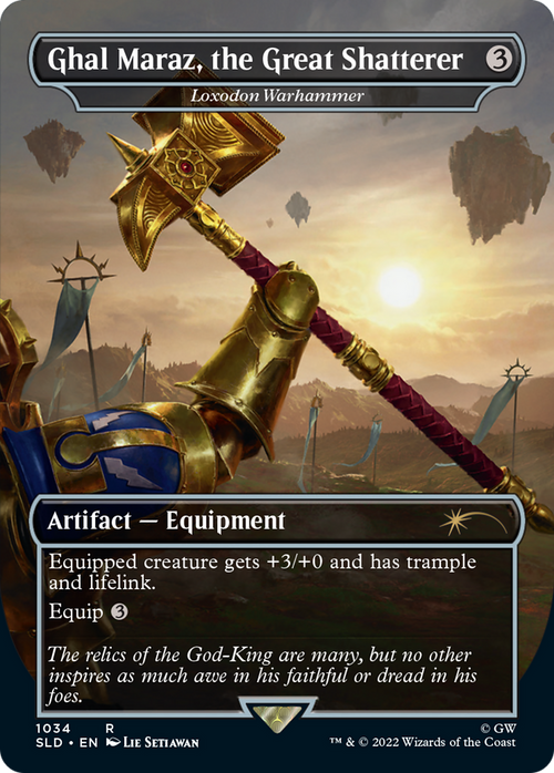Ghal Maraz, the Great Shatterer - Loxodon Warhammer (Borderless) (SLD-1034) - Secret Lair Drop / Ghal Maraz, the Great Shatterer