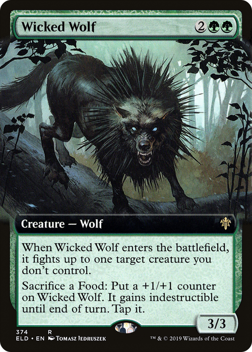 Wicked Wolf (Extended Art) (ELD-374) - Throne of Eldraine: (Extended Art)