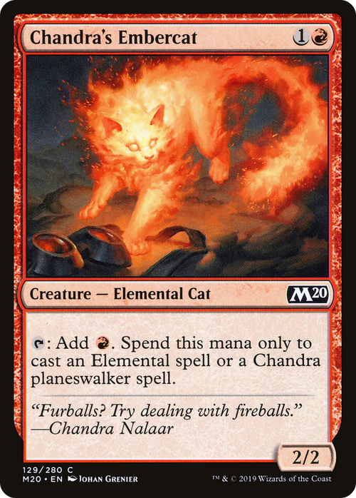 Chandra's Embercat (M20-129) - Core Set 2020 Foil