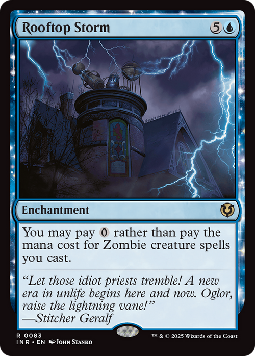 Rooftop Storm (INR-083) - Innistrad Remastered: (enchantment) Foil