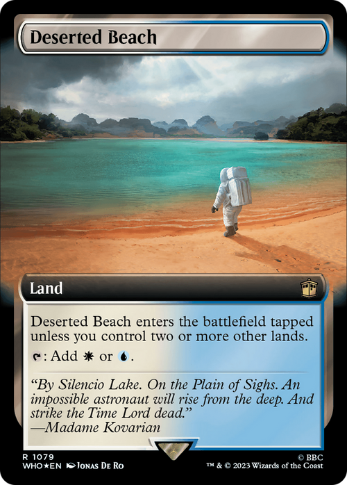 Deserted Beach (Extended Art) (Surge Foil) (WHO-1079) - Doctor Who: (Extended Art) Foil