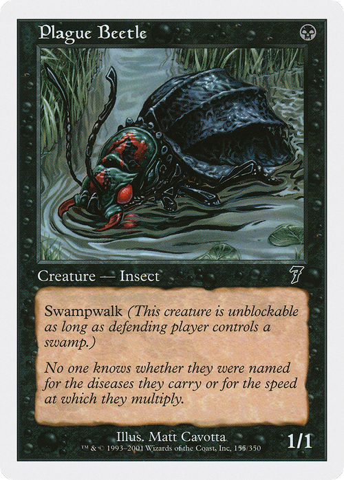 Plague Beetle (7ED-155) - 7th Edition Foil