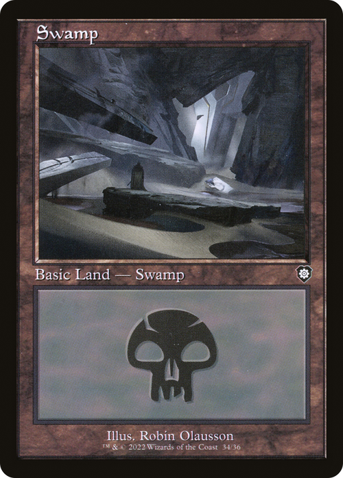 Swamp (34) (Retro Frame) (BRC-034) - The Brothers' War Commander