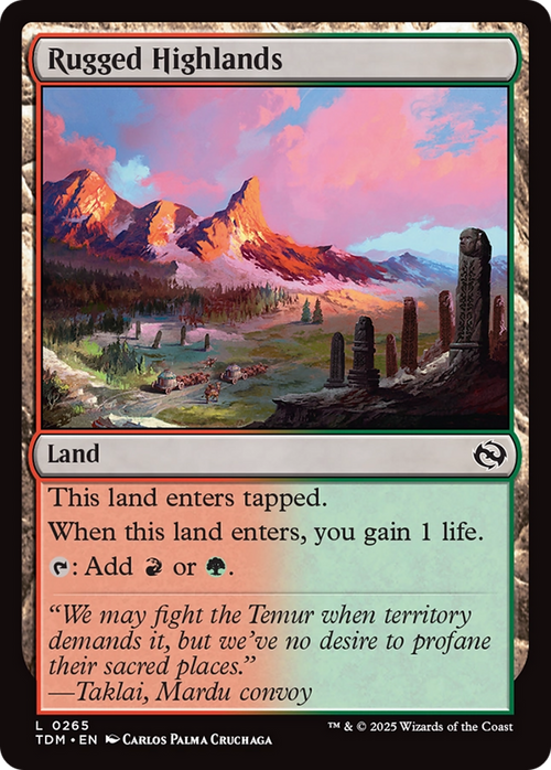 Rugged Highlands (TDM-265) - Tarkir: Dragonstorm Foil