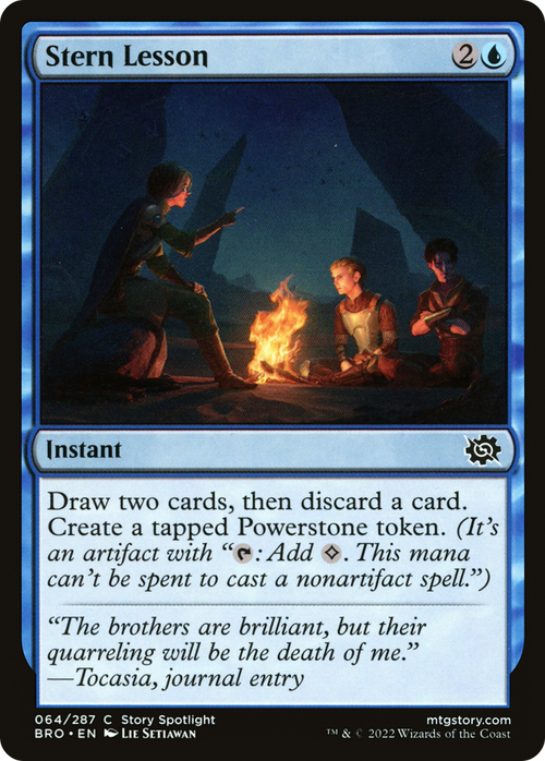 Stern Lesson (BRO-064) - The Brothers' War Foil