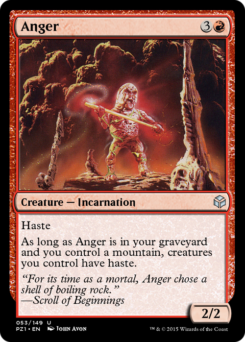 Anger (PZ1-053) - Legendary Cube Prize Pack Foil