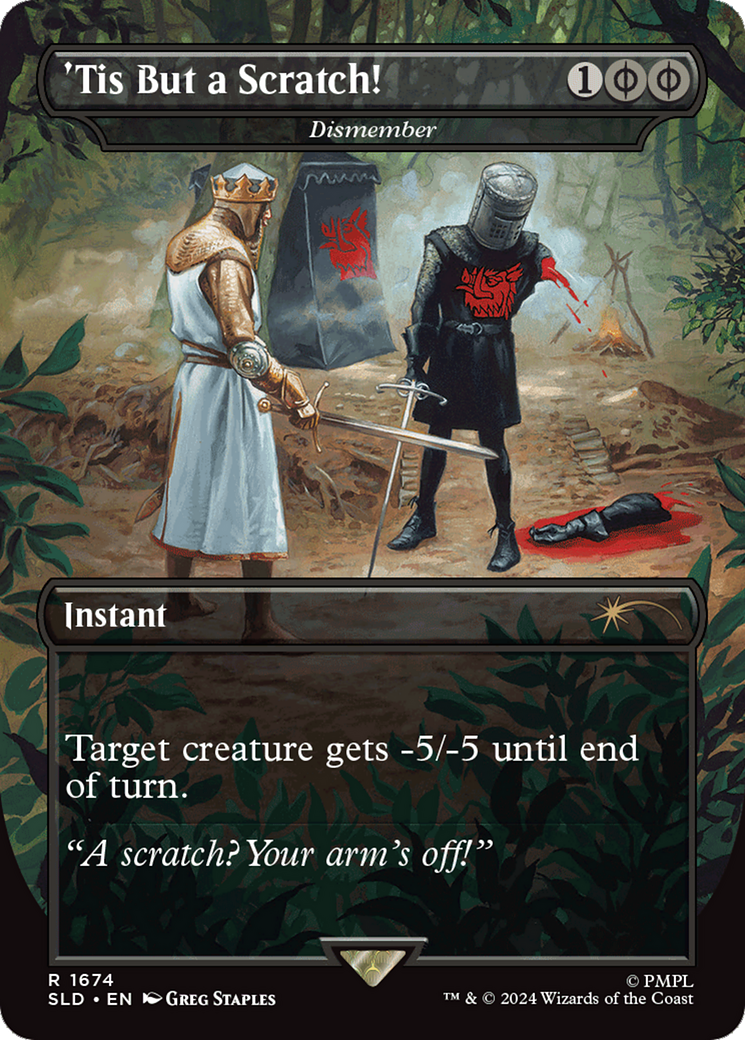 'Tis But a Scratch! - Dismember (SLD-1674) - Secret Lair Drop / 'Tis But a Scratch! (Borderless)