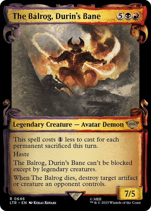 The Balrog, Durin's Bane (Showcase Scrolls) (LTR-646) - The Lord of the Rings: Tales of Middle-earth: (Showcase)