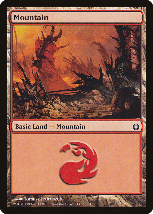 Mountain (153) (MBS-153) - Mirrodin Besieged Foil