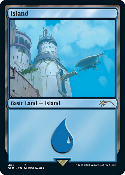 Island (Secret Lair x Arcane: Lands) (SLD-485) - Secret Lair Drop Foil