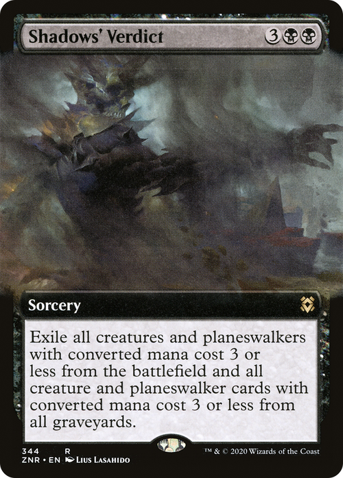 Shadows' Verdict (Extended Art) (ZNR-344) - Zendikar Rising: (Extended Art) Foil