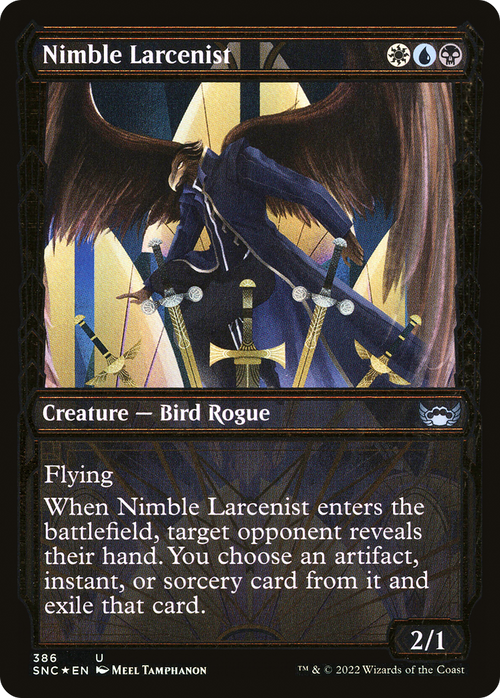 Nimble Larcenist (Gilded Foil) (SNC-386) - Streets of New Capenna: (Showcase) Foil