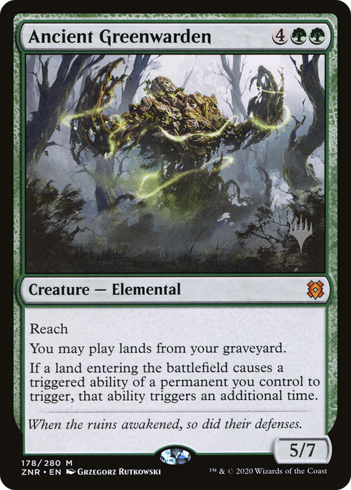 Ancient Greenwarden (PPZNR-178P) - Zendikar Rising Promos