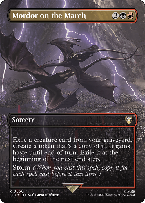 Mordor on the March (Borderless) (Surge Foil) (LTC-556) - Tales of Middle-earth Commander Foil