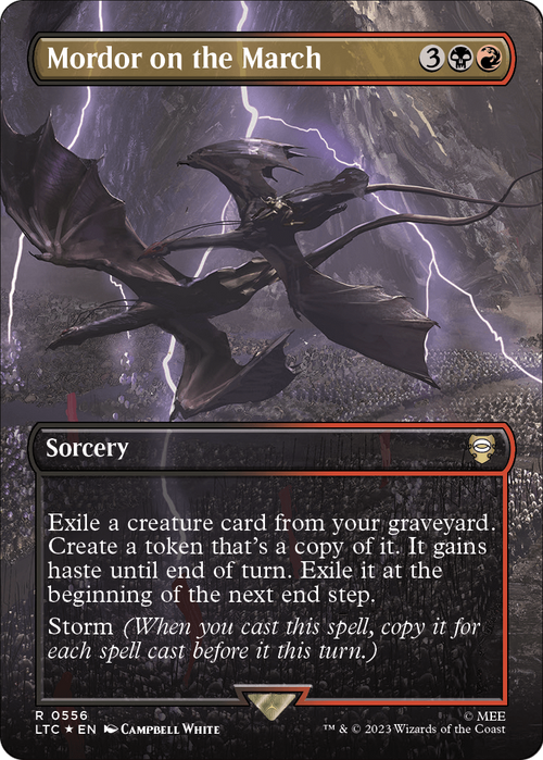 Mordor on the March (Borderless) (Surge Foil) (LTC-556) - Tales of Middle-earth Commander Foil