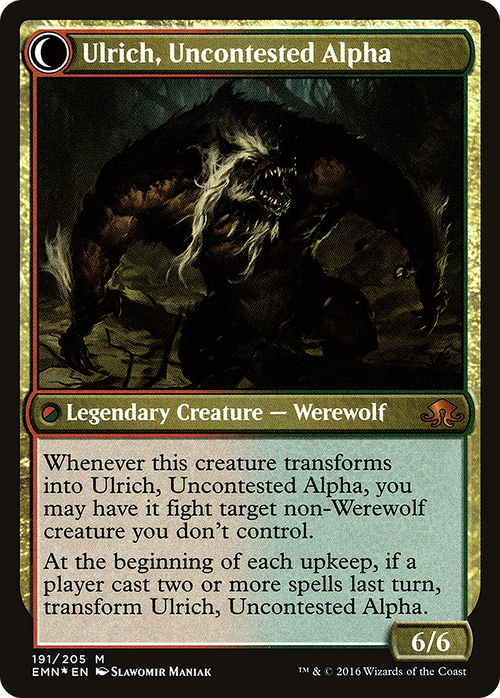 Ulrich of the Krallenhorde (PRE-191S) - Eldritch Moon Promos: (Double Faced Transform) Foil
