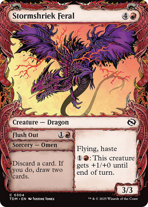 Stormshriek Feral (Showcase) (TDM-304) - Tarkir: Dragonstorm: (Showcase) Foil