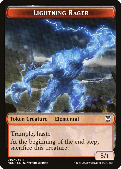 Lightning Rager (TNCC-019) - New Capenna Commander Tokens Foil