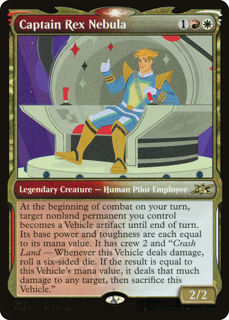 Captain Rex Nebula (Showcase) (Galaxy Foil) (UNF-508) - Unfinity: (Showcase) Foil