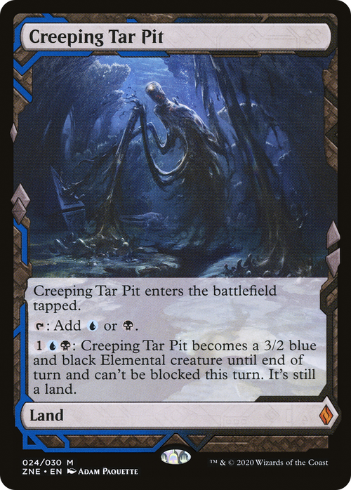 Creeping Tar Pit (ZNE-024) - Zendikar Rising Expeditions Foil