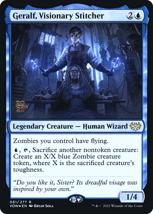 Geralf, Visionary Stitcher (PRE-061) - Innistrad: Crimson Vow Promos Foil