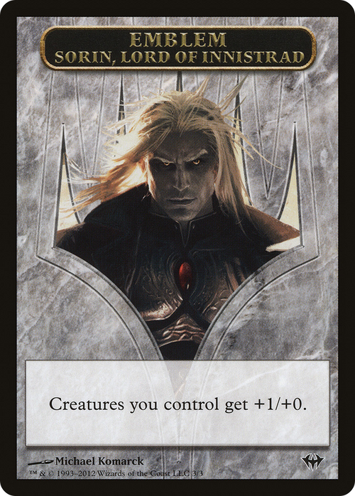 Emblem - Sorin, Lord of Innistrad (DKA-003) - Dark Ascension Tokens