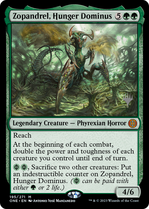 Zopandrel, Hunger Dominus (PPONE-195) - Phyrexia: All Will Be One Promos Foil