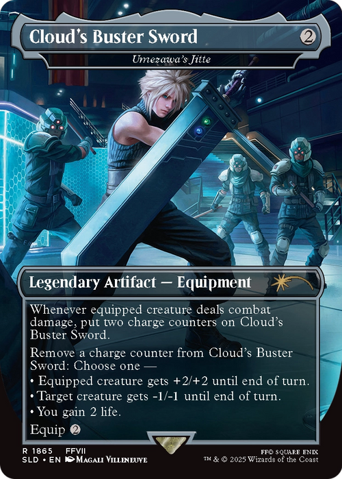 Cloud's Buster Sword - Umezawa's Jitte (SLD-1865) - Secret Lair Drop / Cloud's Buster Sword (Borderless)