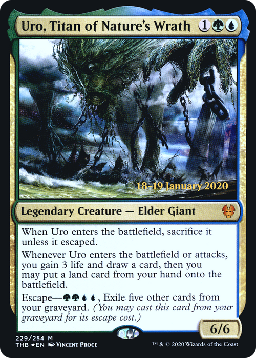 Uro, Titan of Nature's Wrath (PRE-229S) - Theros Beyond Death Promos Foil