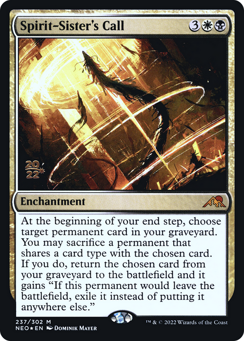 Spirit-Sister's Call (PRE-237) - Kamigawa: Neon Dynasty Promos Foil