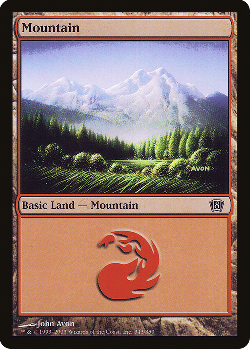 Mountain (343) (8ED-343) - 8th Edition Foil