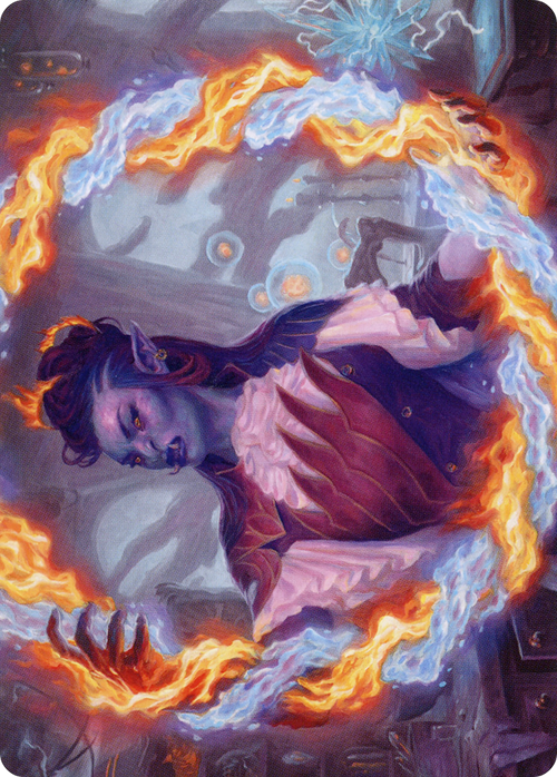 Rootha, Mercurial Artist // Rootha, Mercurial Artist (ASTX-038) - Strixhaven Art Series (Borderless) Foil