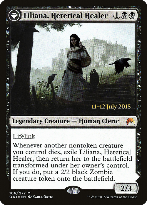 Liliana, Heretical Healer (PRE-106S) - Magic Origins Promos: (originpwdfc) Foil