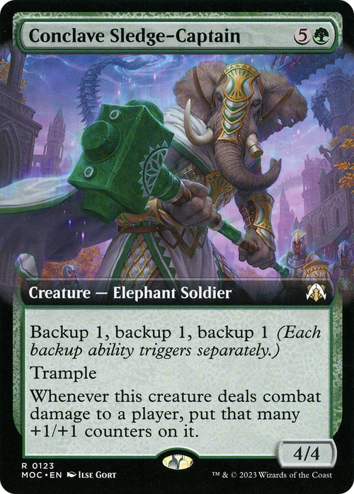 Conclave Sledge-Captain (Extended Art) (MOC-123) - March of the Machine Commander: (Extended Art) Foil