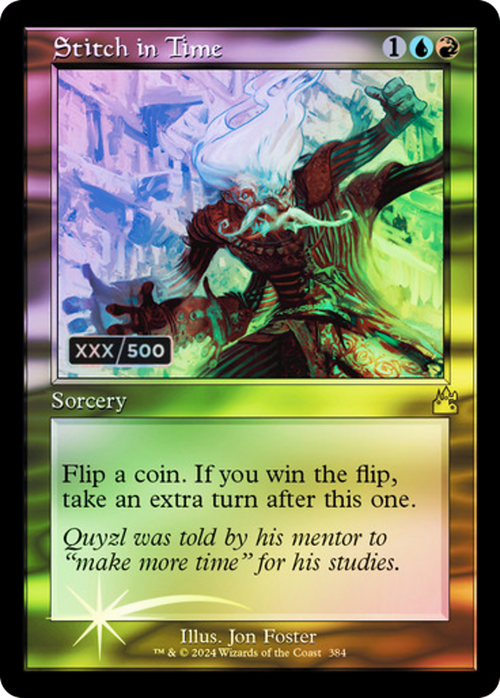Stitch in Time (Retro Frame) (Serial Numbered) (RVR-384) - Ravnica Remastered Foil