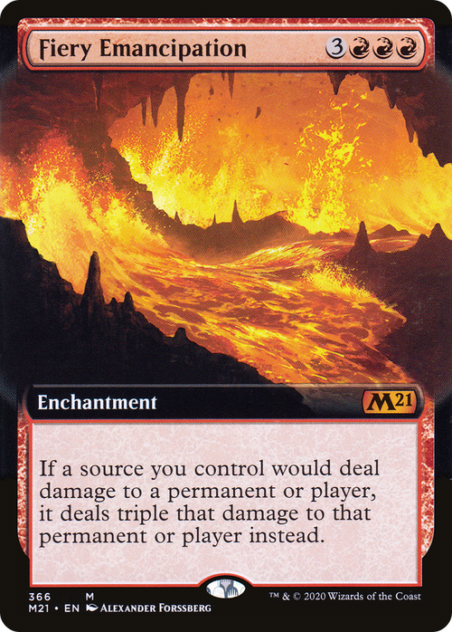 Fiery Emancipation (Extended Art) (M21-366) - Core Set 2021: (Extended Art) Foil