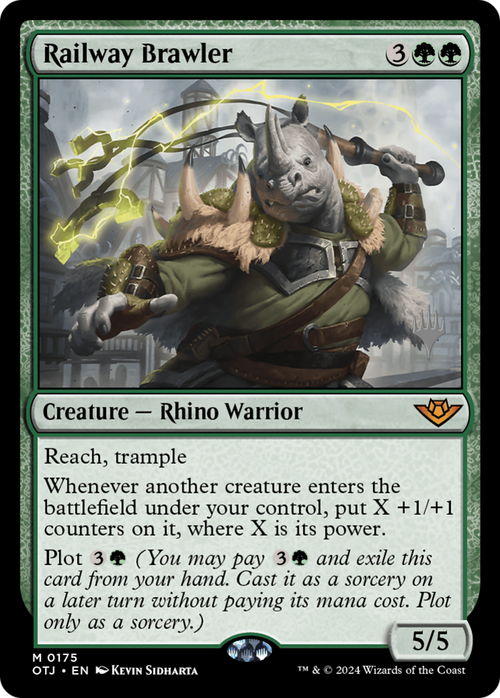 Railway Brawler (PPOTJ-175) - Outlaws of Thunder Junction Promos Foil