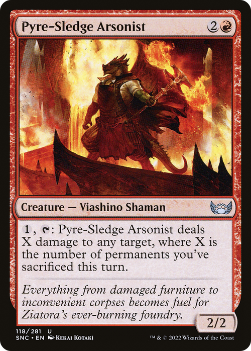 Pyre-Sledge Arsonist (SNC-118) - Streets of New Capenna Foil