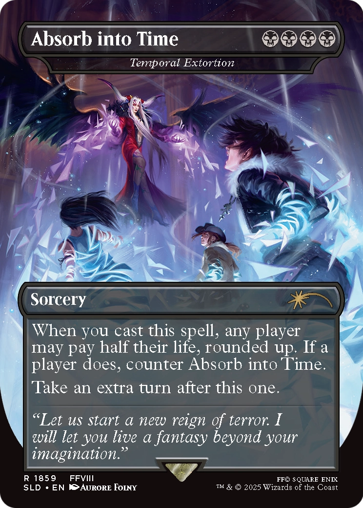 Absorb into Time - Temporal Extortion (SLD-1859) - Secret Lair Drop / Absorb into Time (Borderless)
