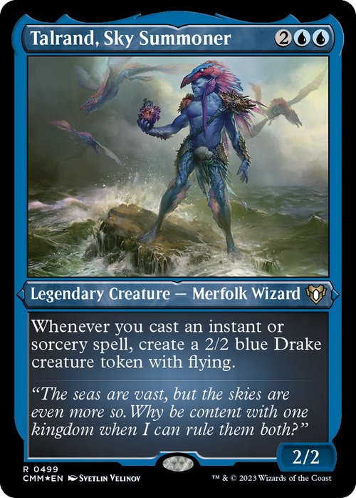 Talrand, Sky Summoner (Foil Etched) (CMM-499) - Commander Masters Foil