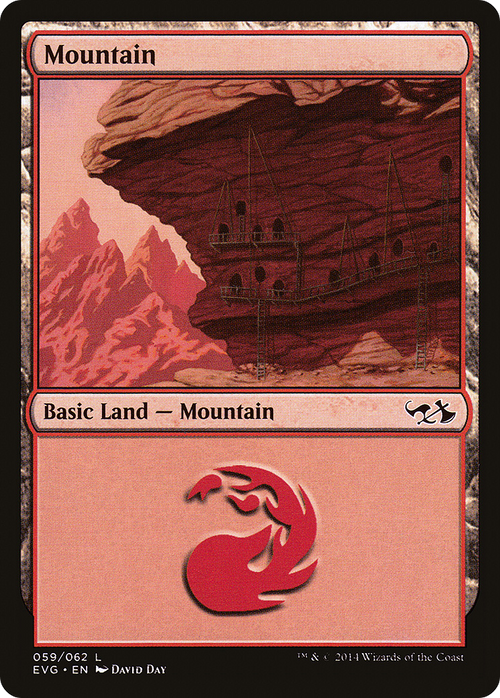 Mountain (59) (Goblins vs Elves) (DD3-059) - Duel Decks Anthology: Elves vs. Goblins