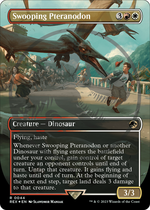 Swooping Pteranodon (Borderless) (Emblem) (REX-044) - Jurassic World Collection Foil