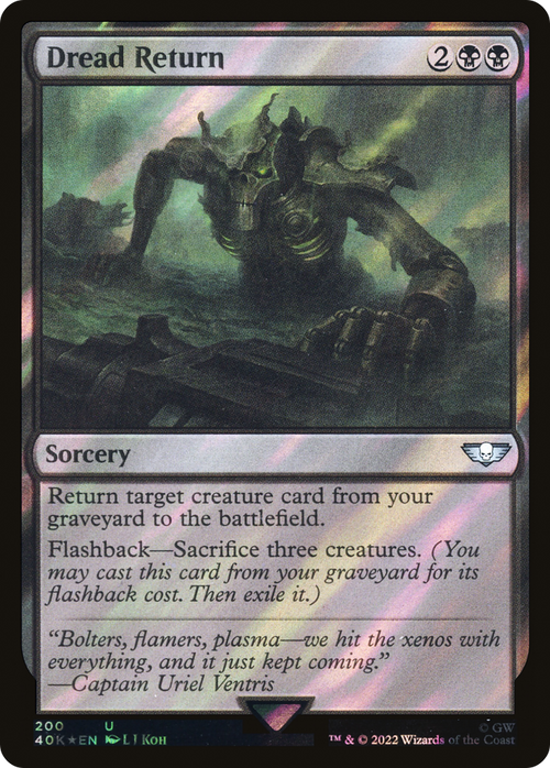 Dread Return (Surge Foil) (40K-200) - Warhammer 40,000 Commander Foil