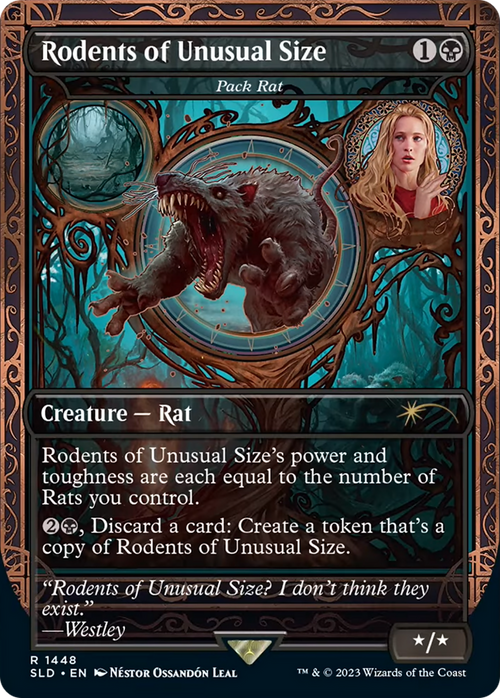 Rodents of Unusual Size - Pack Rat (SLD-1448) - Secret Lair Drop / Rodents of Unusual Size (Borderless)