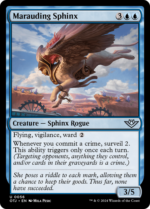 Marauding Sphinx (OTJ-056) - Outlaws of Thunder Junction Foil